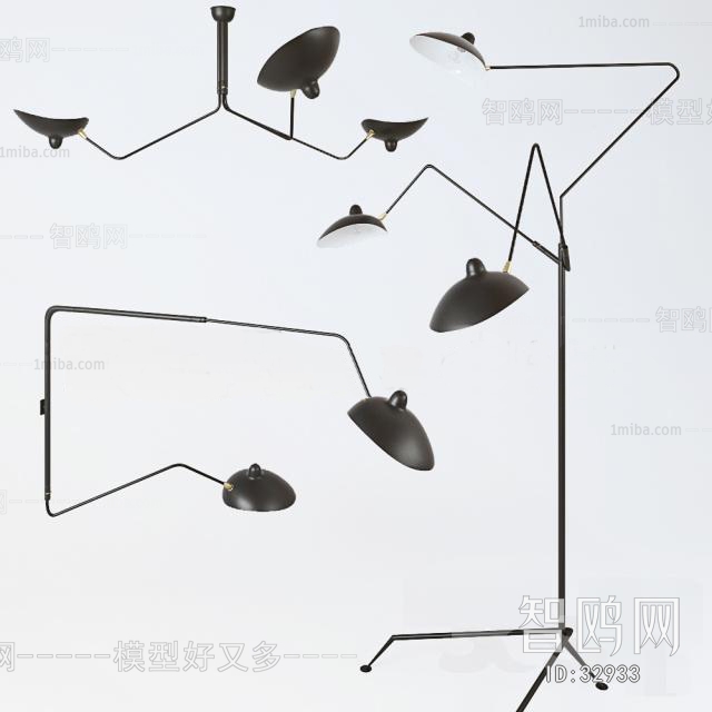 Modern Industrial Style Floor Lamp