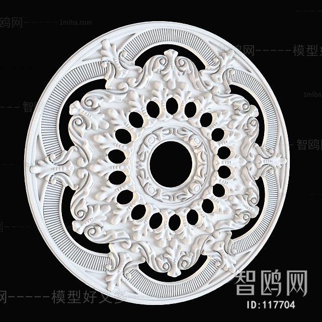 European Style Plaster Carved Top Plate