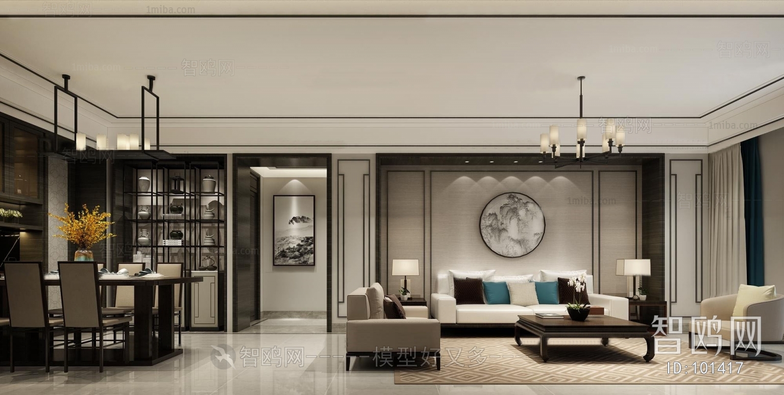 New Chinese Style A Living Room