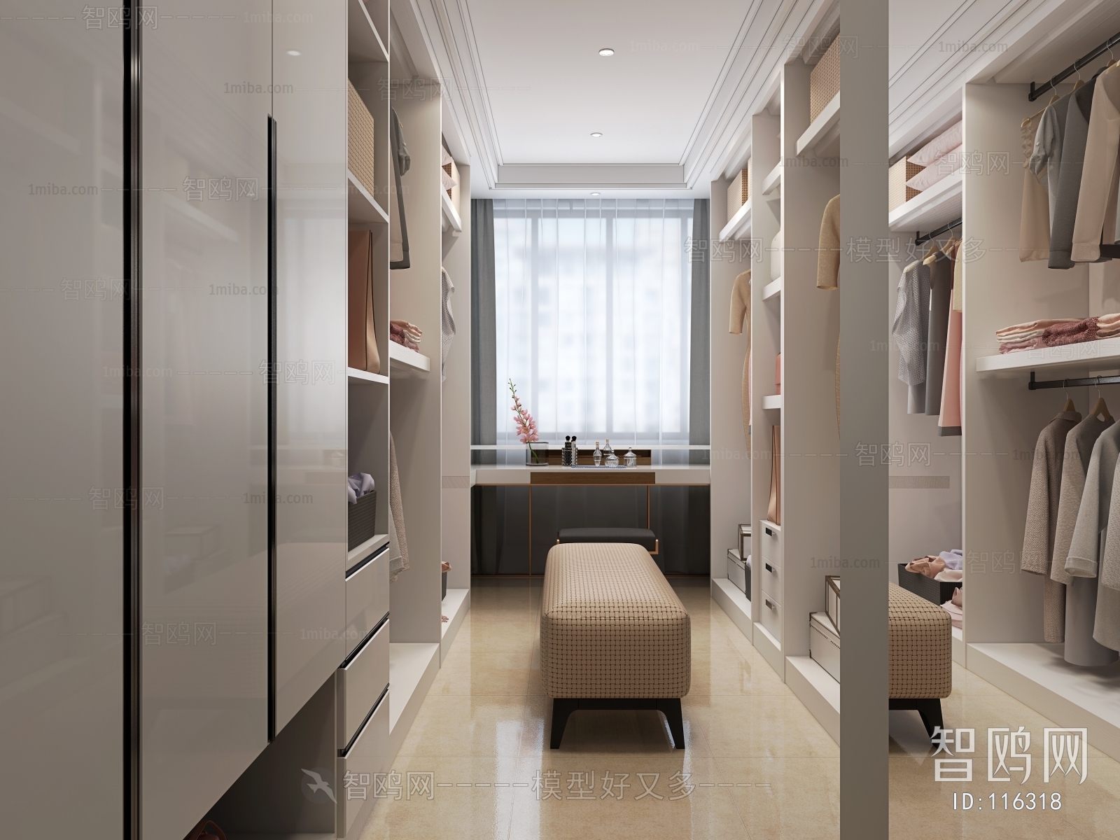 Modern Clothes Storage Area