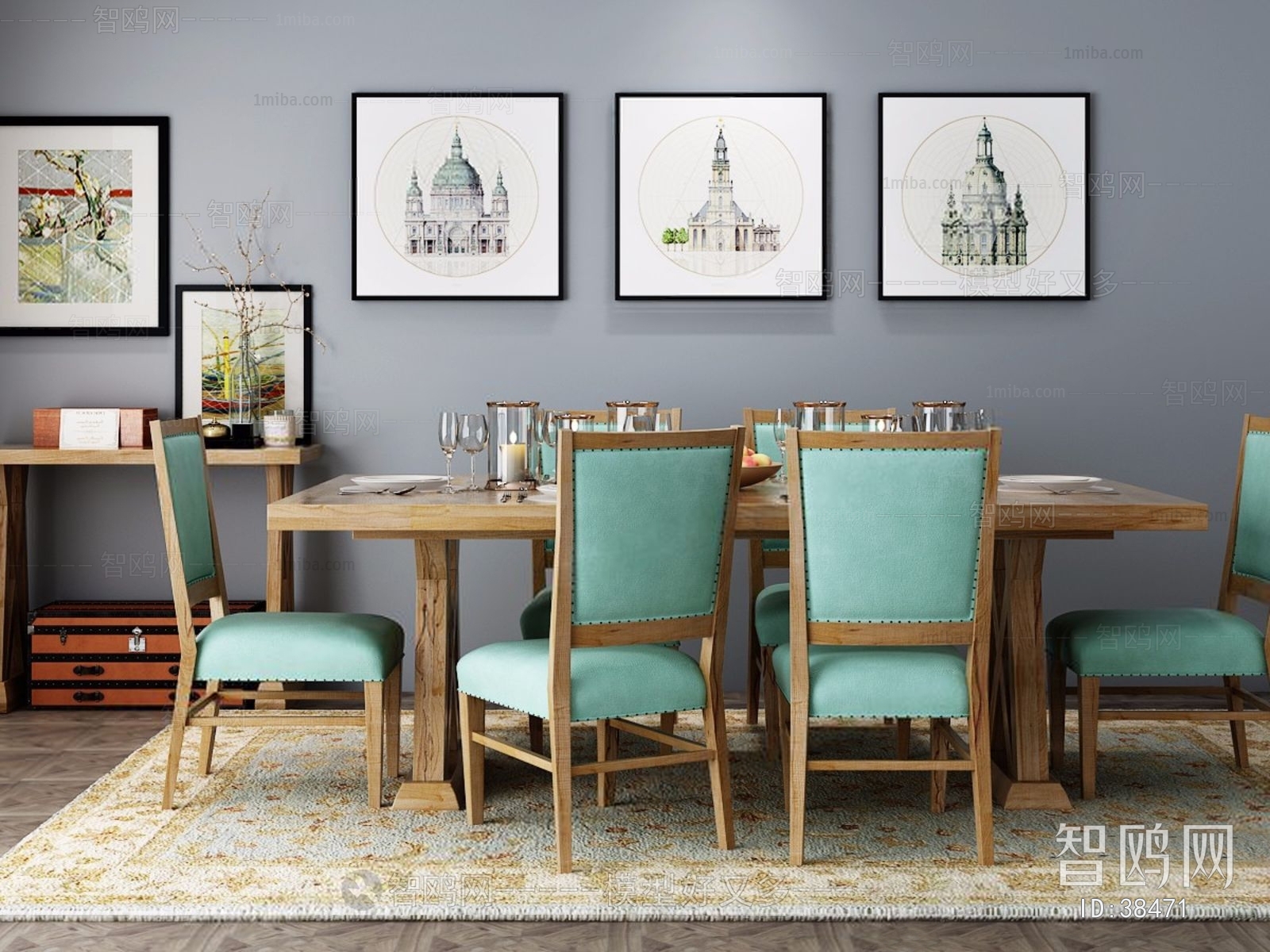 American Style Dining Table And Chairs