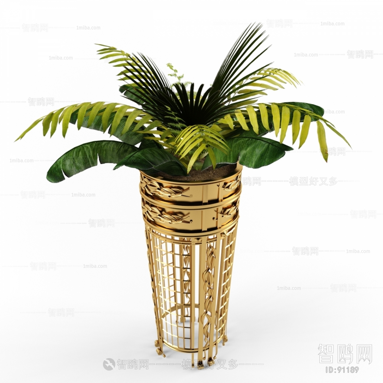 European Style Potted Green Plant