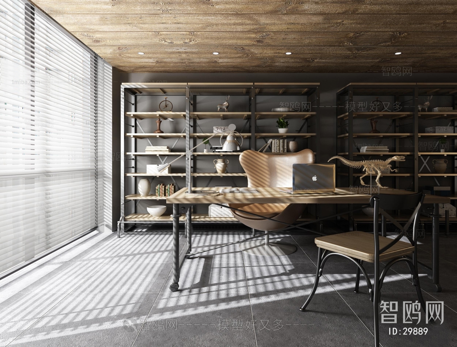Industrial Style Study Space