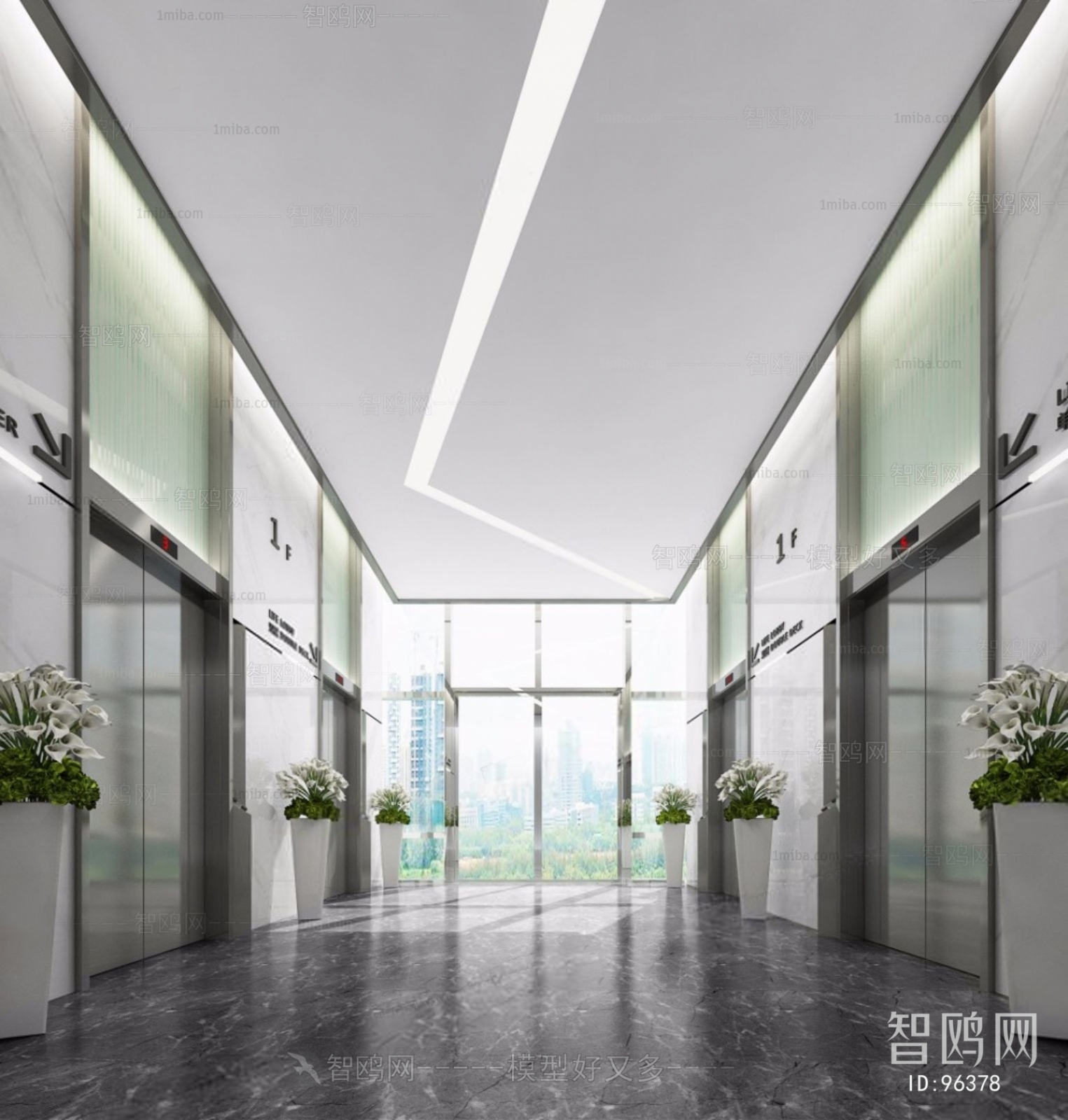 Modern Corridor/elevator Hall