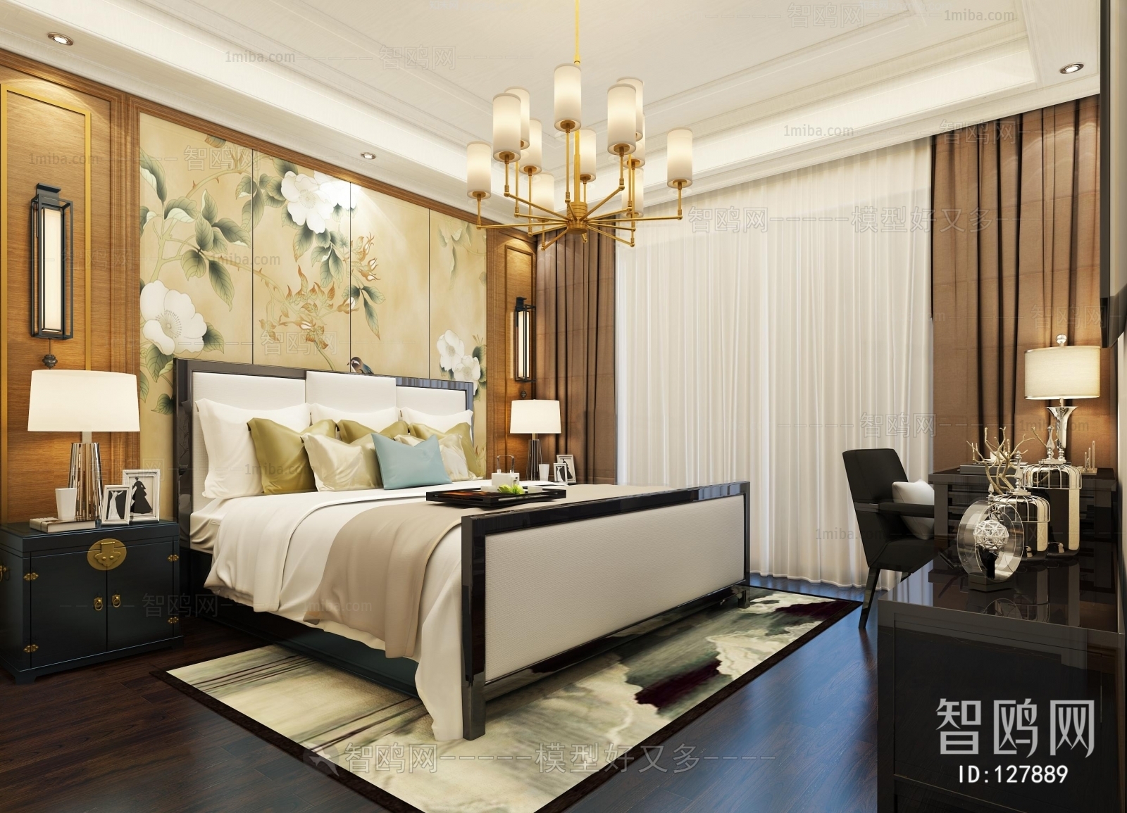 New Chinese Style Bedroom