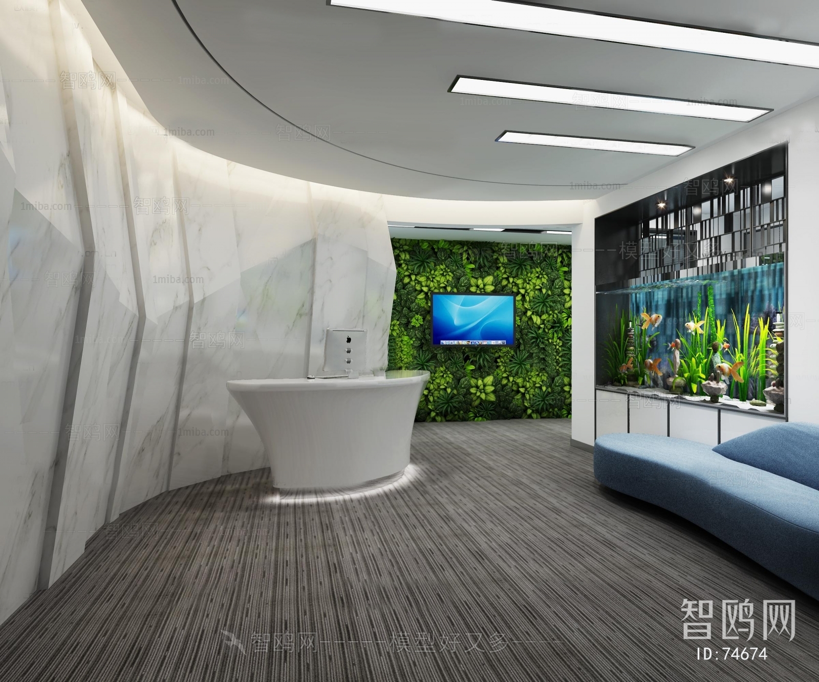 Modern Office Reception Desk