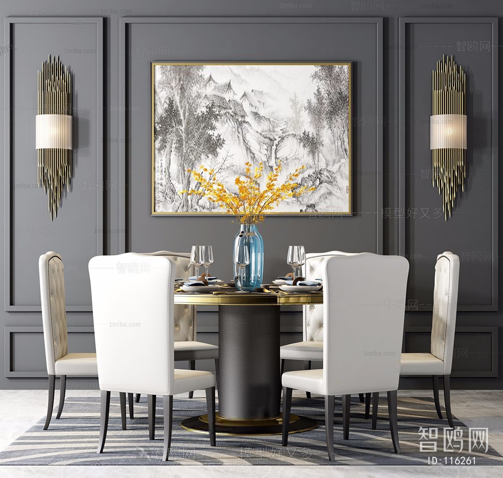 Modern Simple European Style Dining Table And Chairs