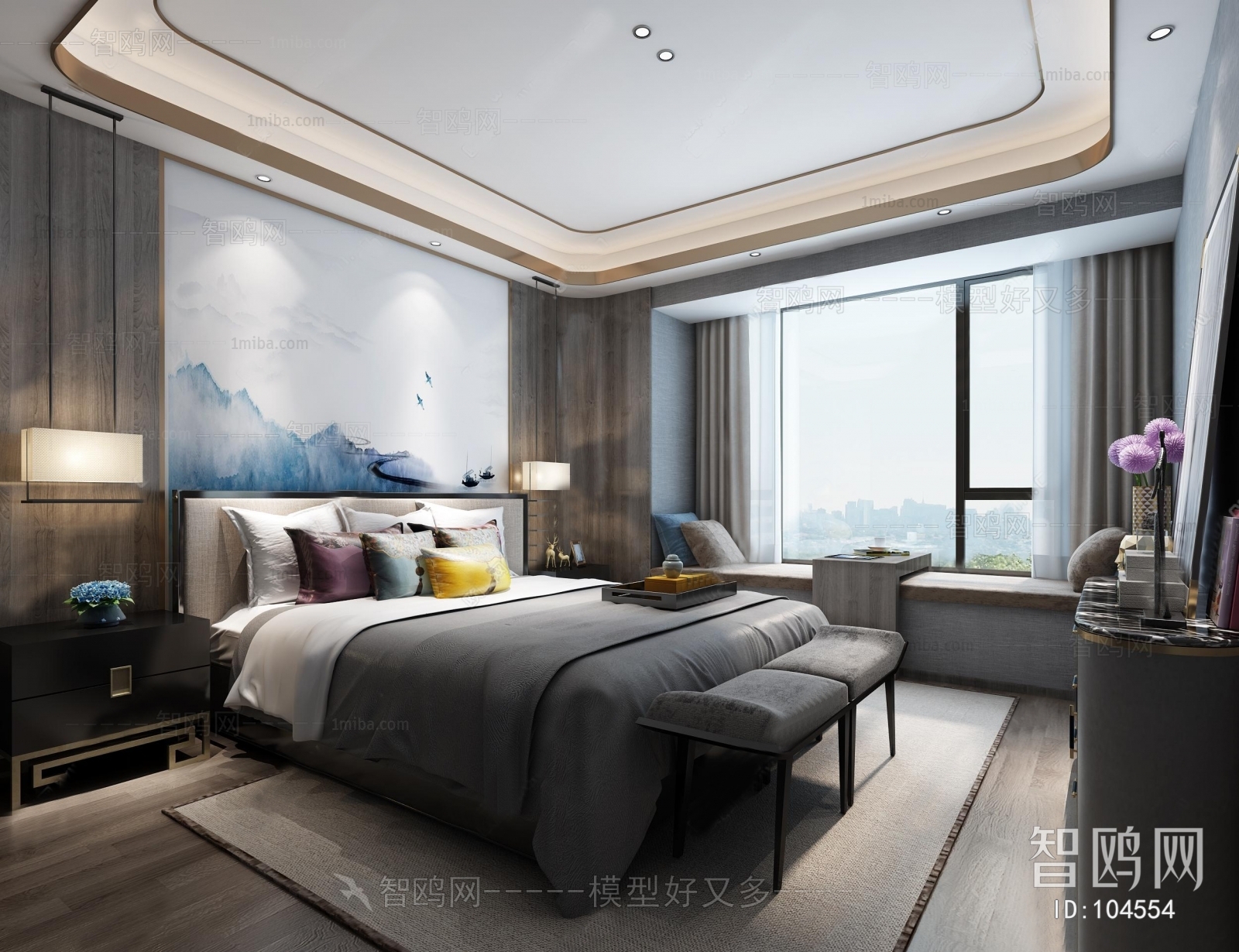 New Chinese Style Bedroom