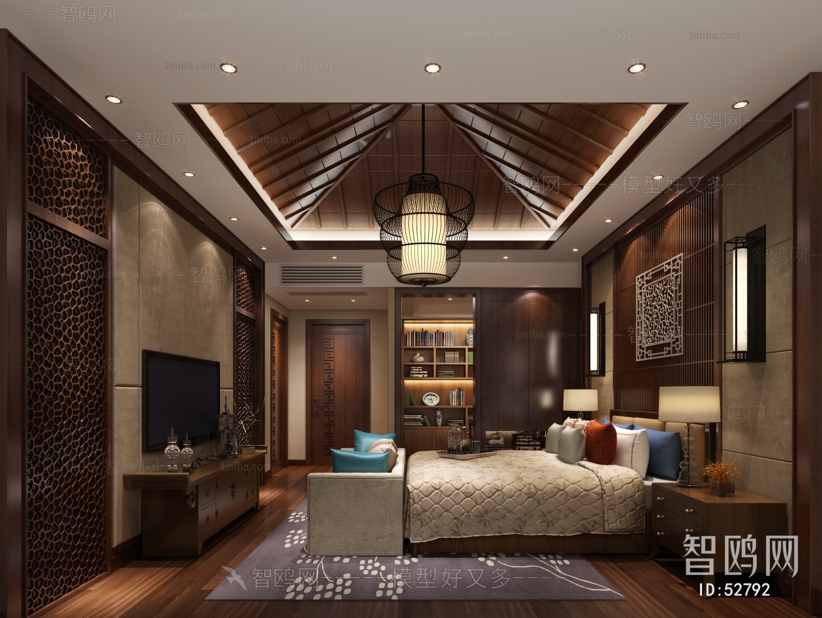 New Chinese Style Bedroom