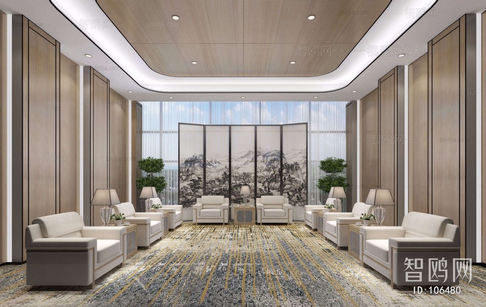 New Chinese Style Reception Room