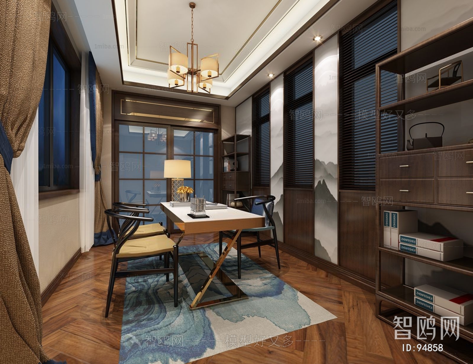 New Chinese Style Study Space