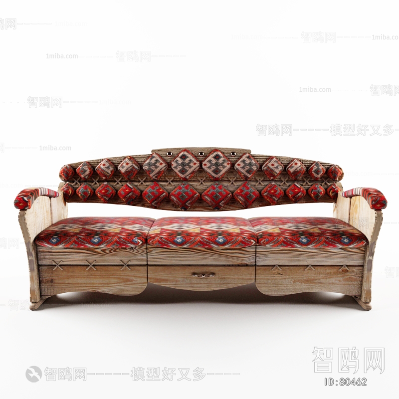 Southeast Asian Style Country Style Three-seat Sofa