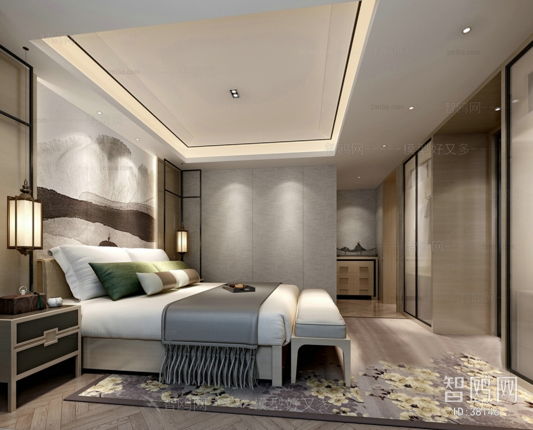 New Chinese Style Bedroom