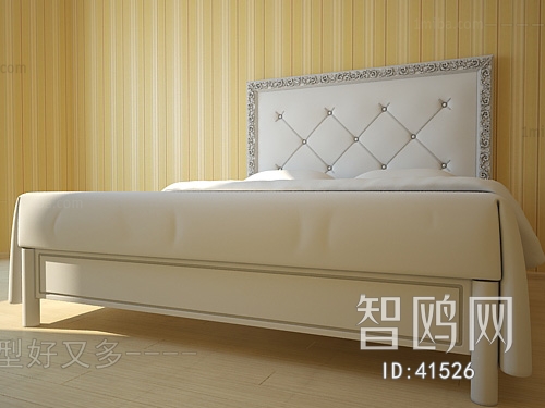 Simple European Style Double Bed