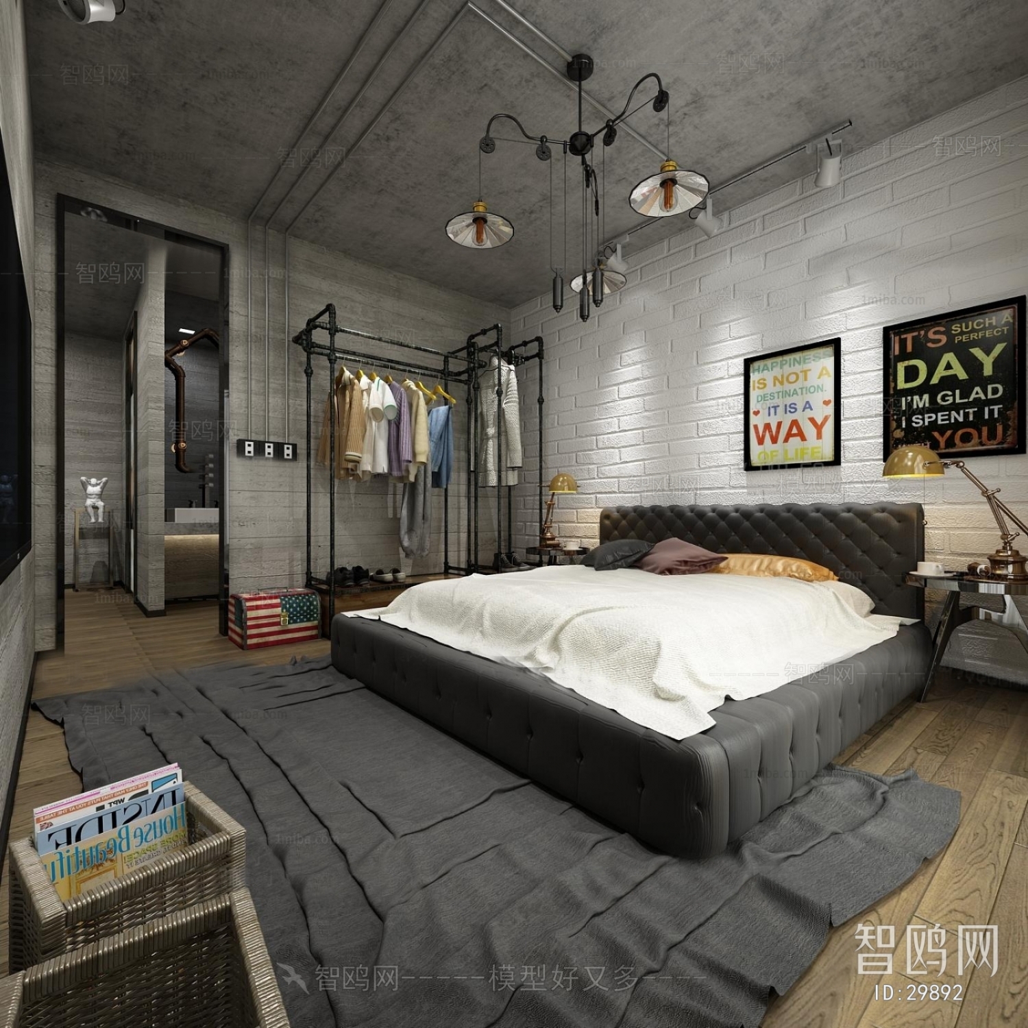 Industrial Style Bedroom