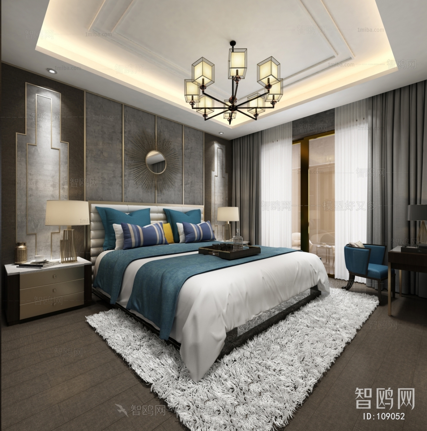 New Chinese Style Bedroom