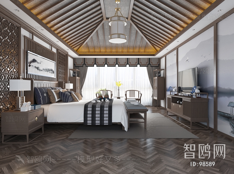 New Chinese Style Bedroom