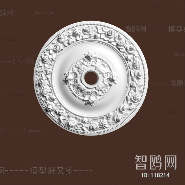 European Style Plaster Carved Top Plate