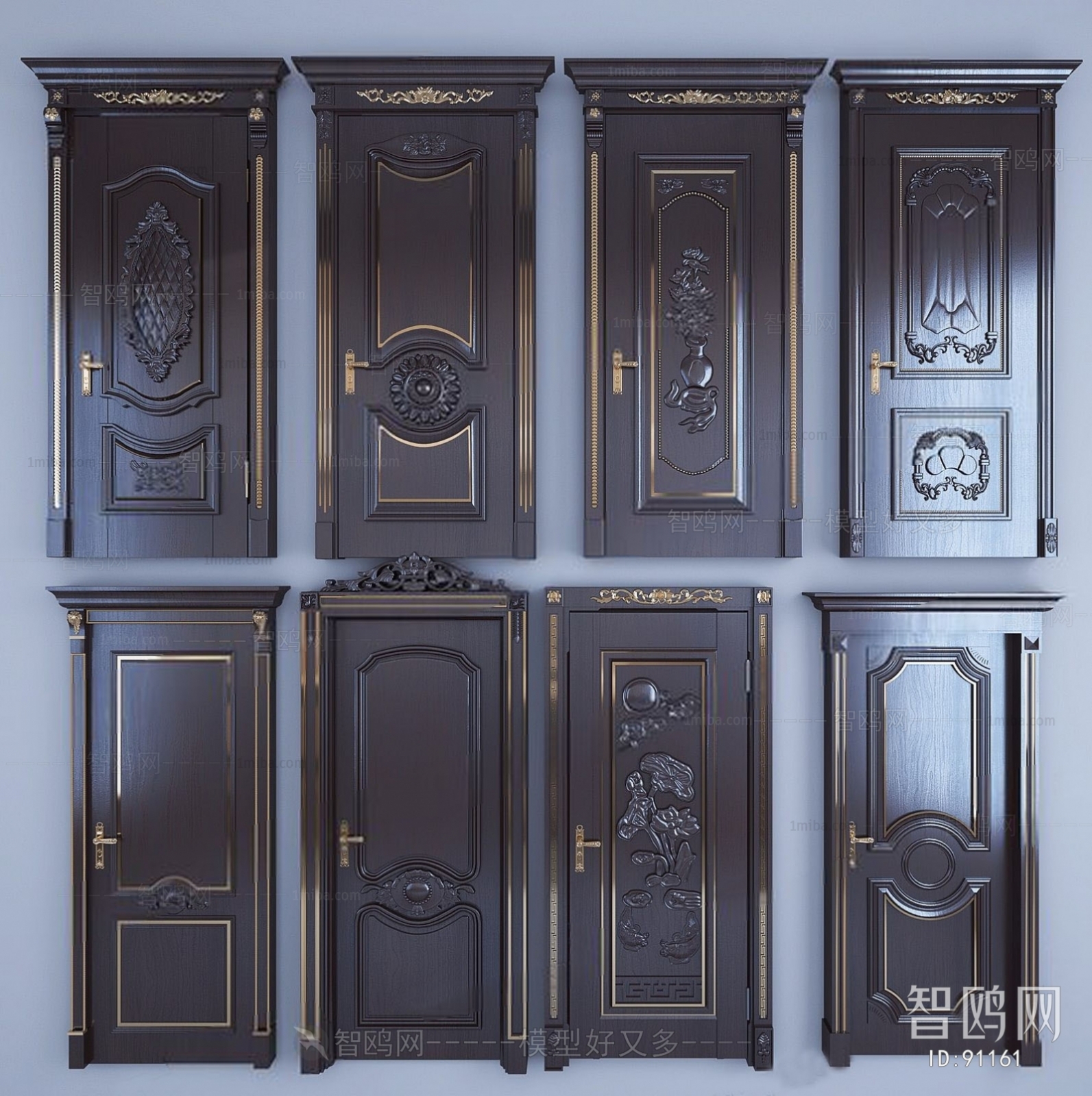 European Style Solid Wood Door