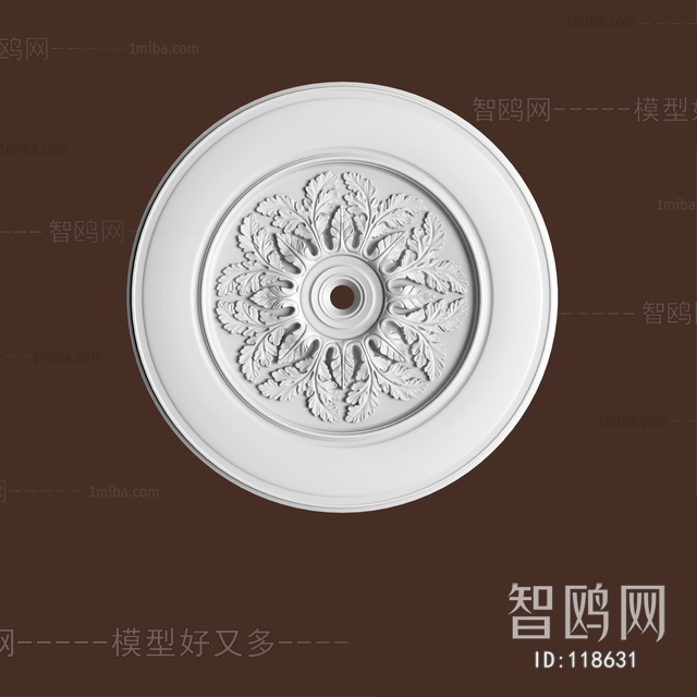 European Style Plaster Carved Top Plate