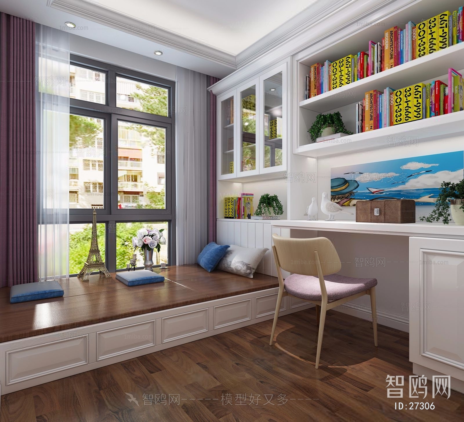 Simple European Style Study Space