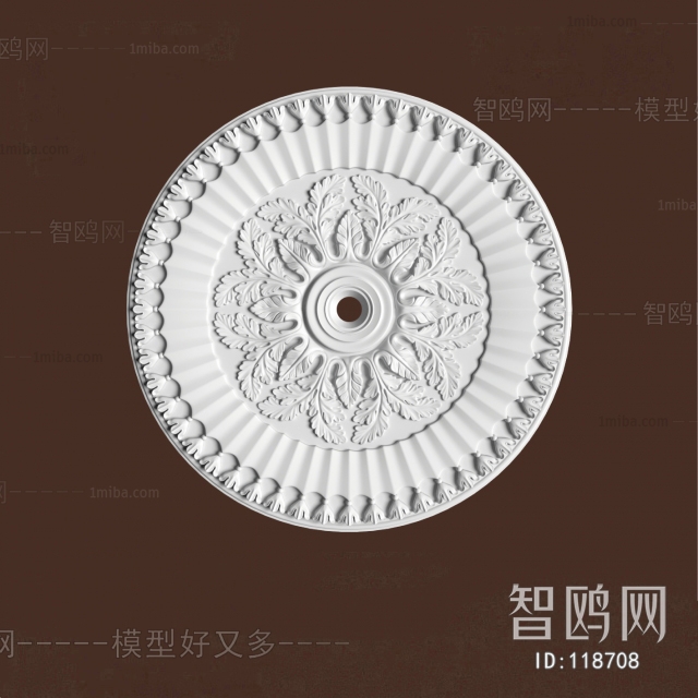 European Style Plaster Carved Top Plate