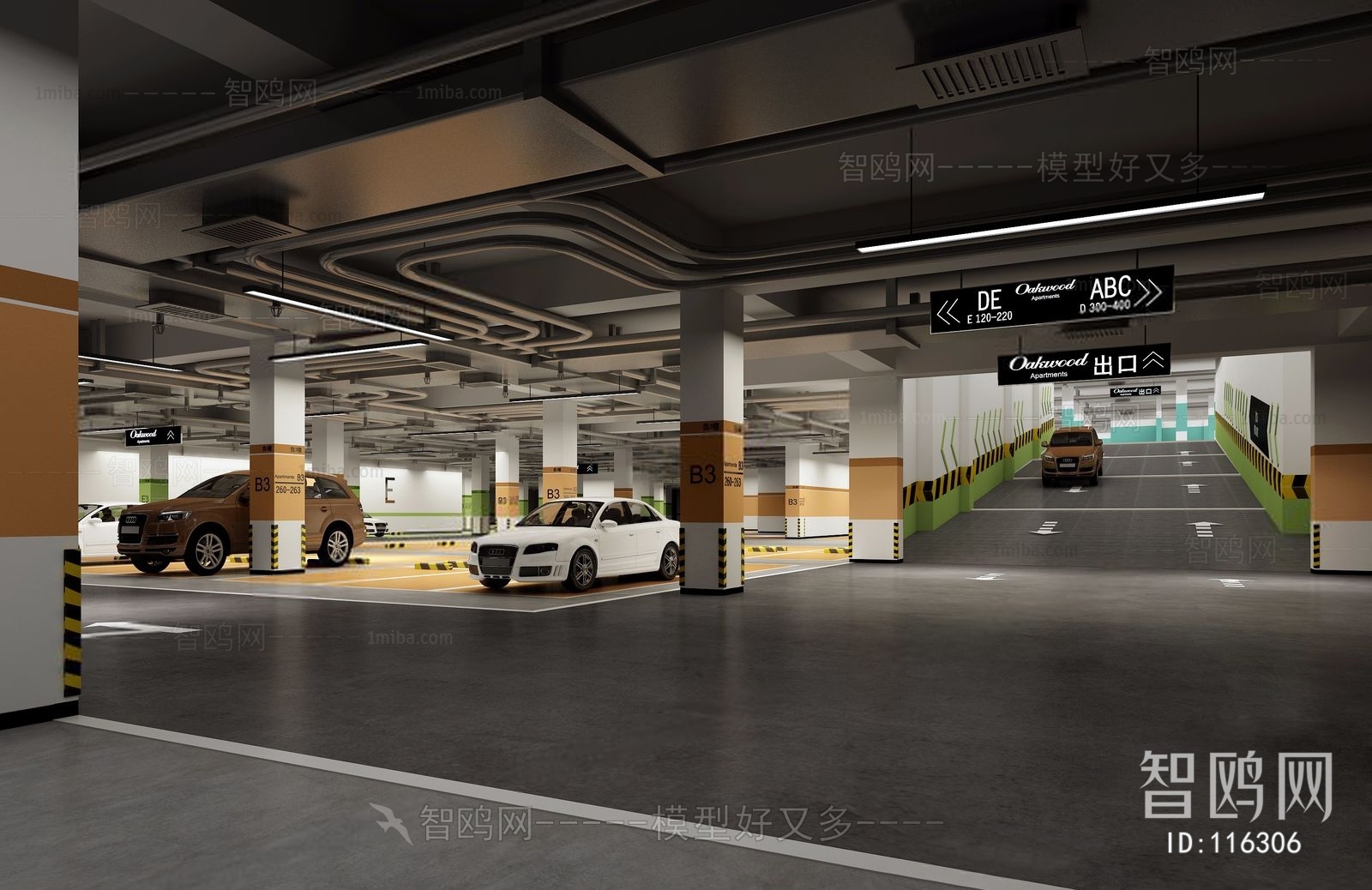 Modern Underground Parking Lot