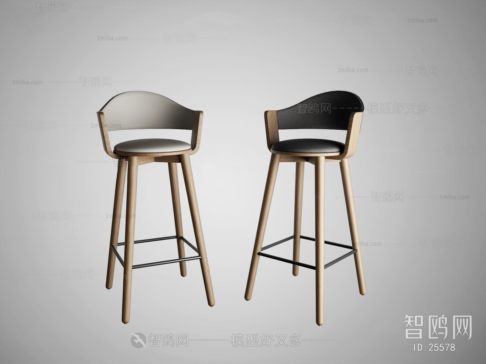 Modern Nordic Style Bar Chair