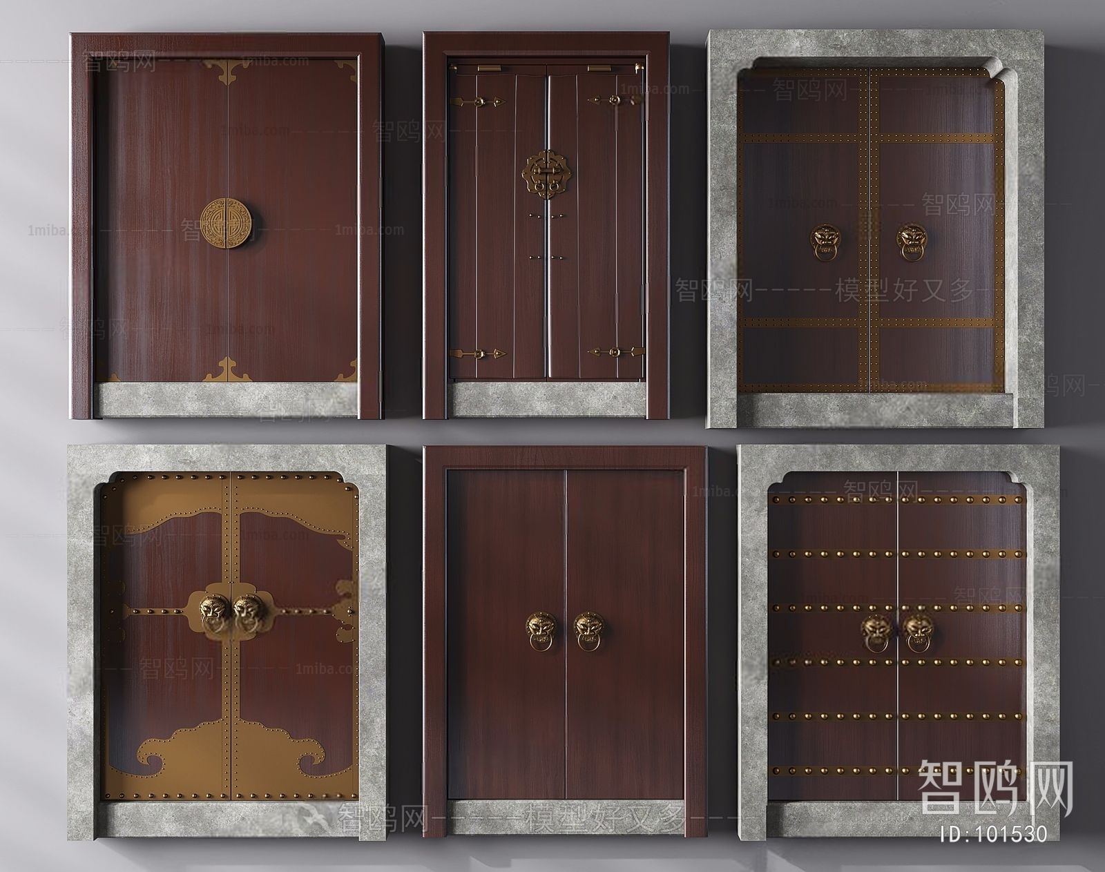 New Chinese Style Double Door