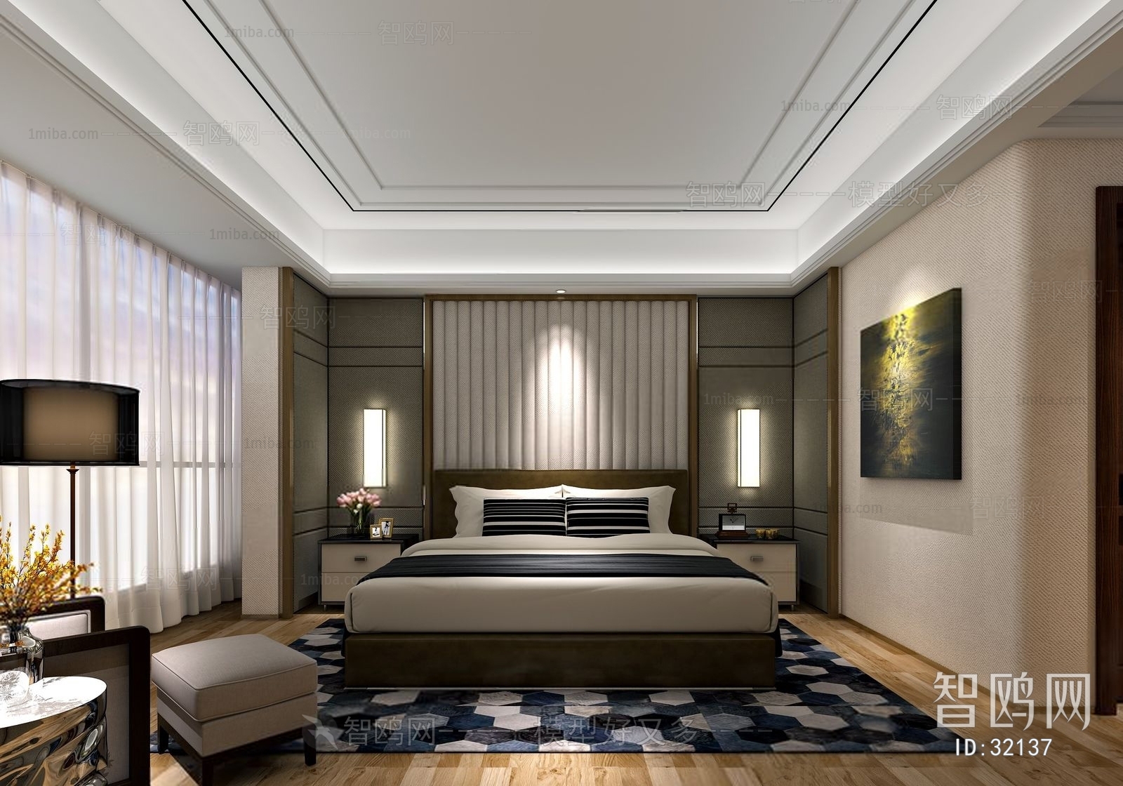 New Chinese Style Bedroom