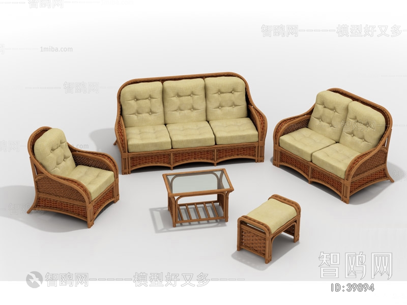 Modern Idyllic Style Sofa Combination
