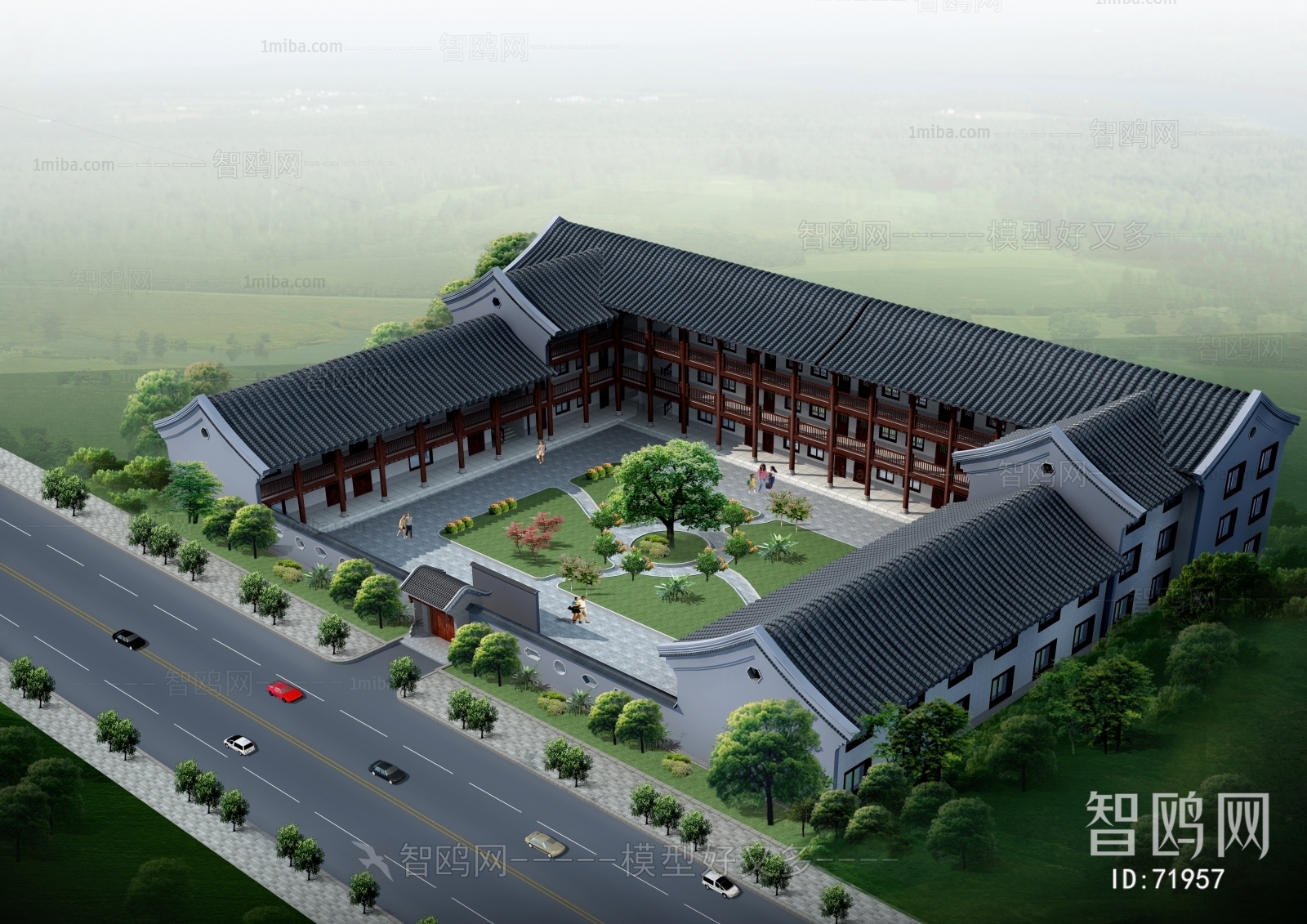 Chinese Style Architectural Bird's-eye View Planning