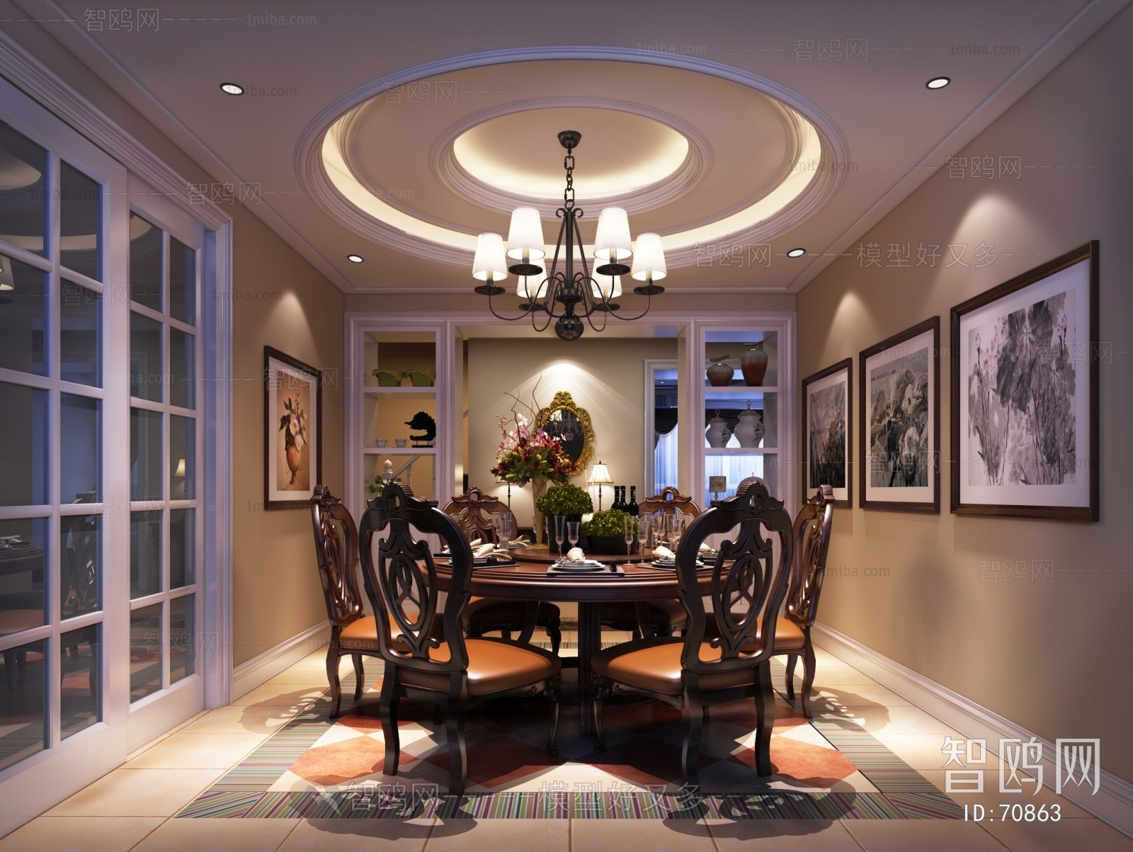 American Style European Style Dining Room