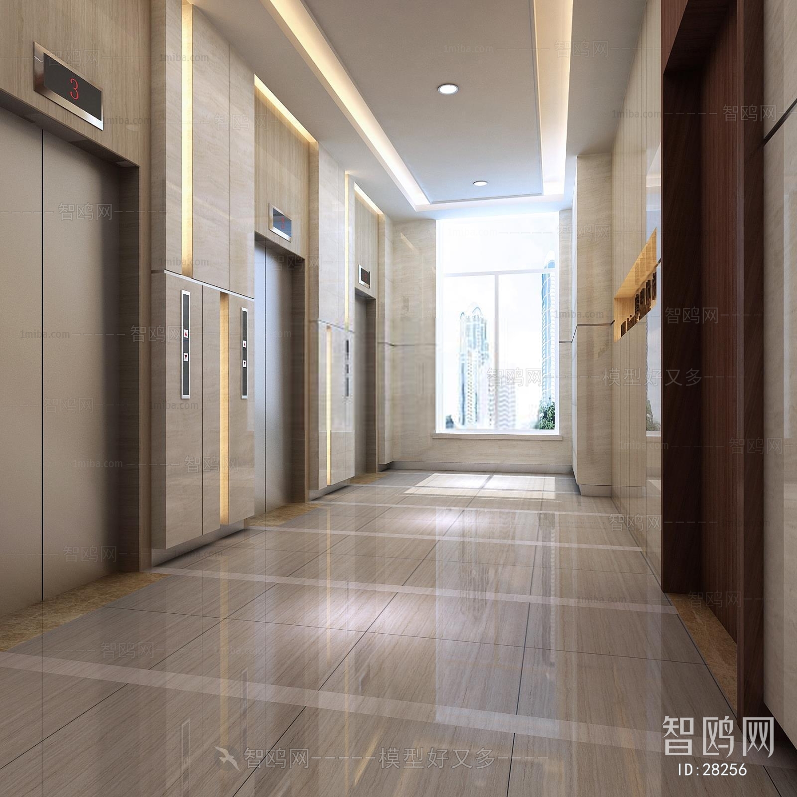 Modern Corridor/elevator Hall