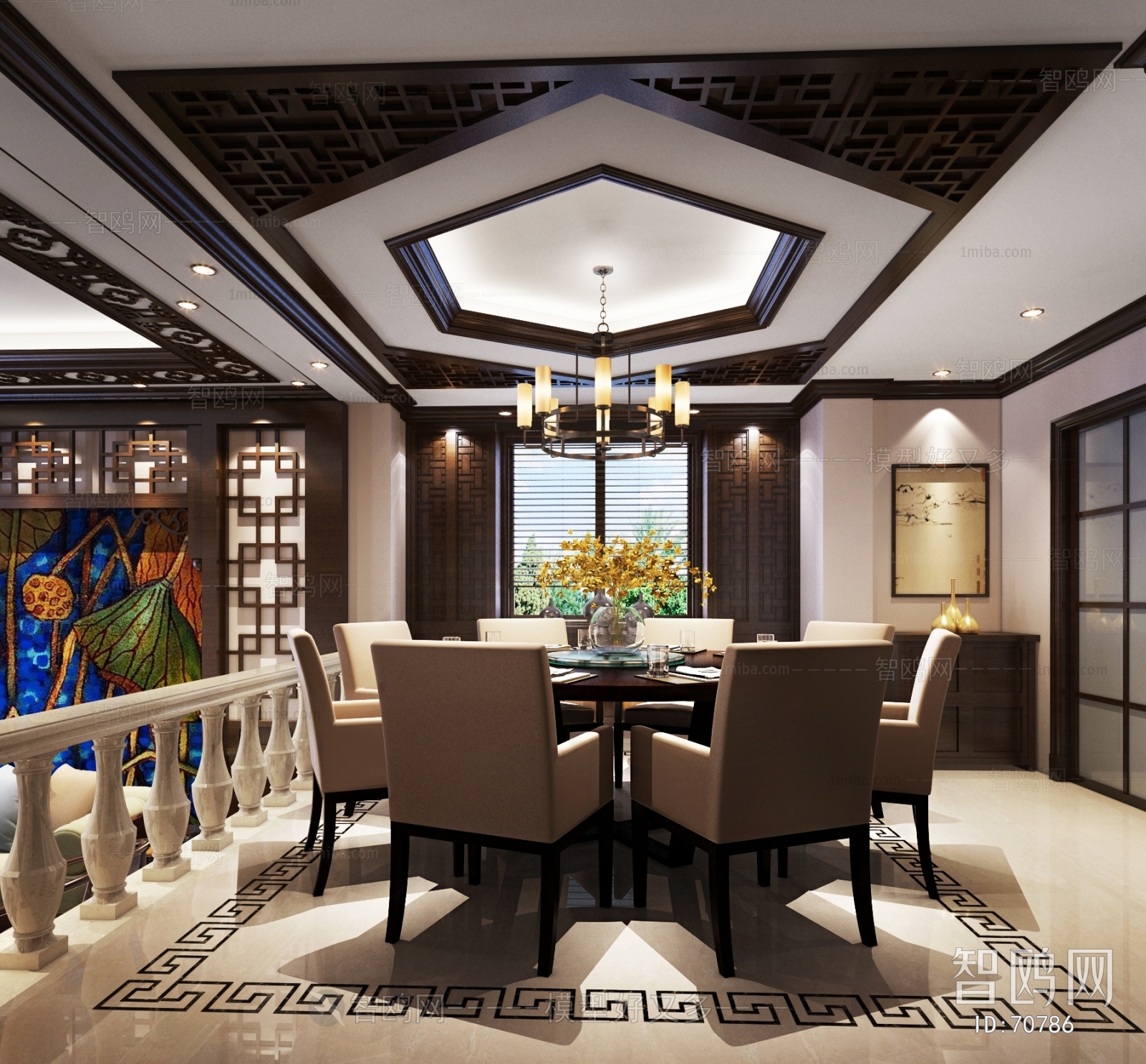 New Chinese Style Dining Room