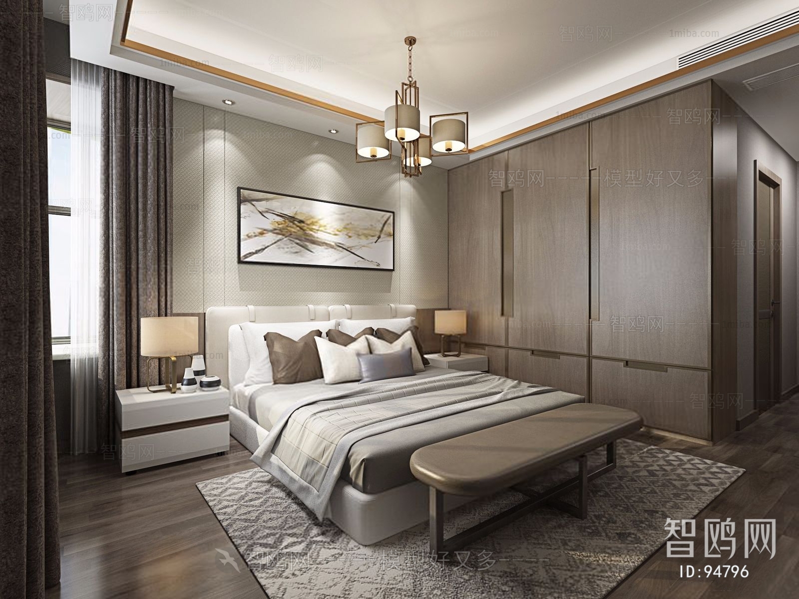 New Chinese Style Bedroom