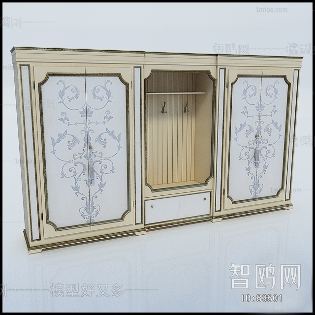 New Classical Style Side Cabinet