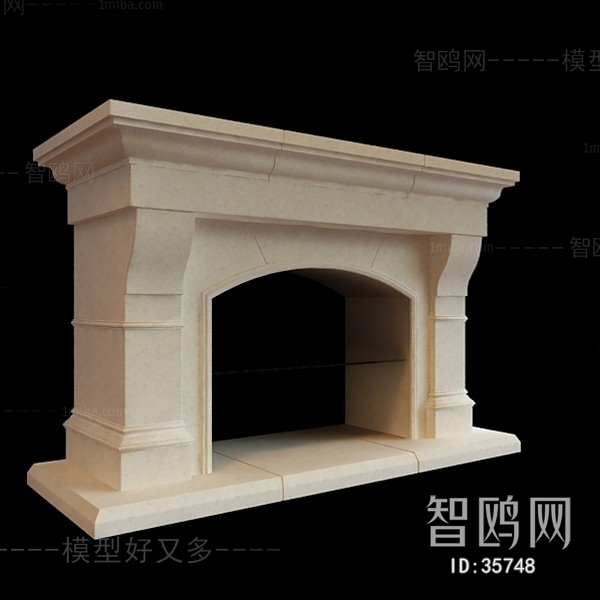 Simple European Style Fireplace