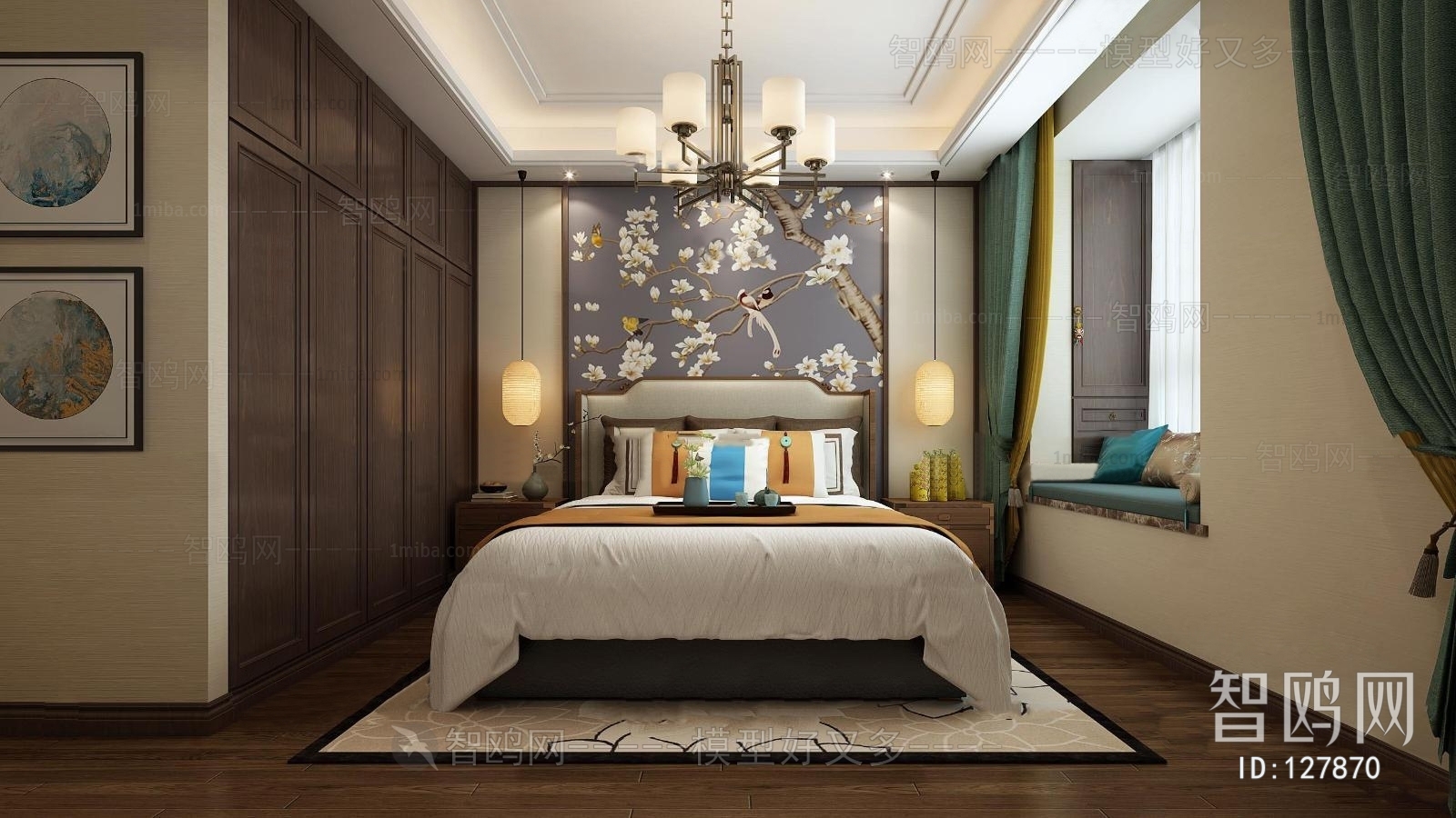 New Chinese Style Bedroom