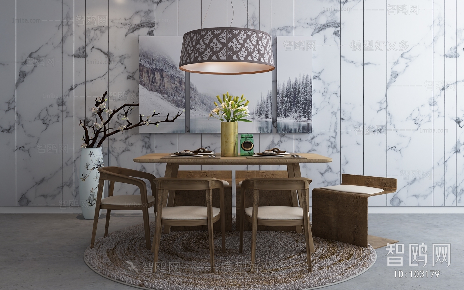 Nordic Style Dining Table And Chairs