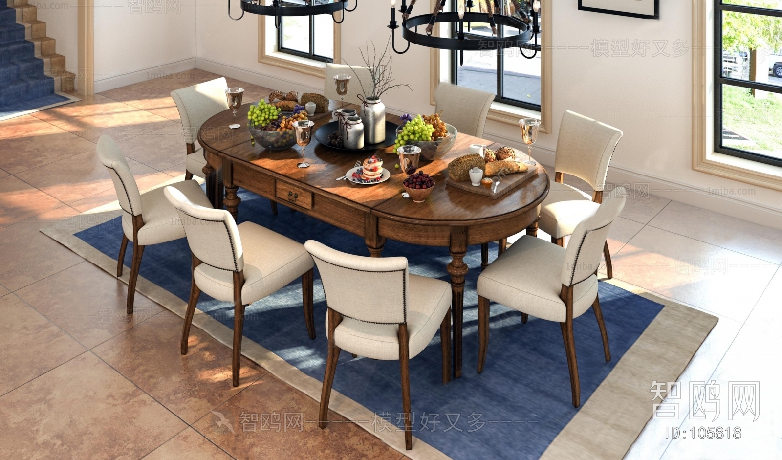 American Style Dining Table And Chairs