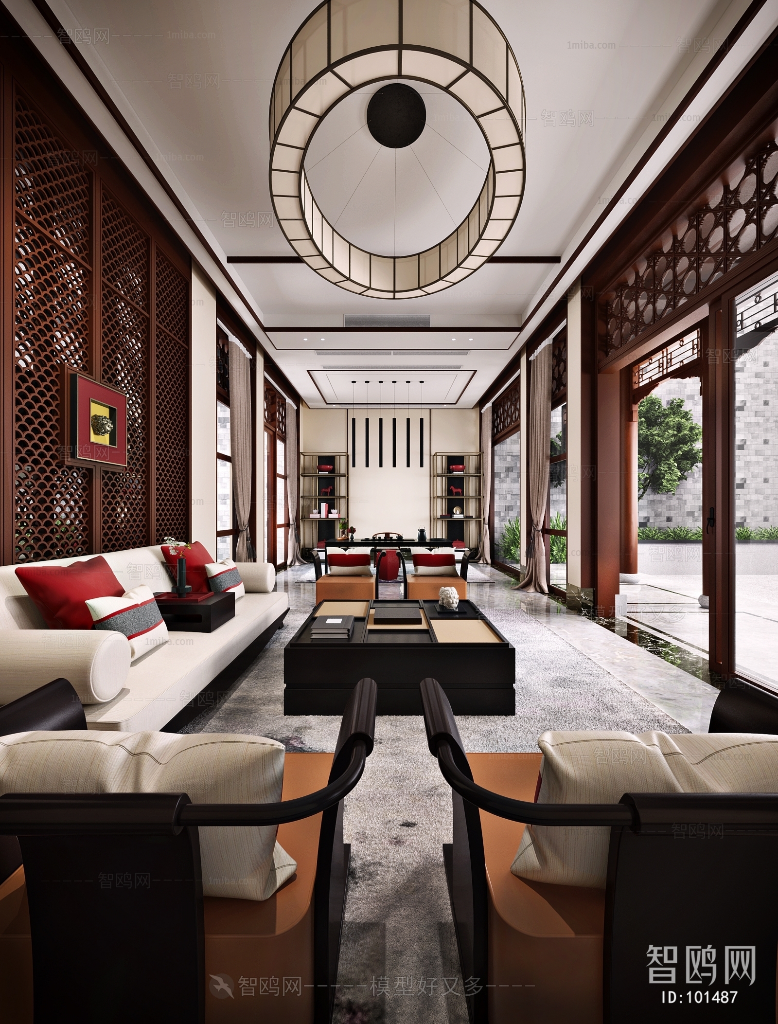 New Chinese Style A Living Room