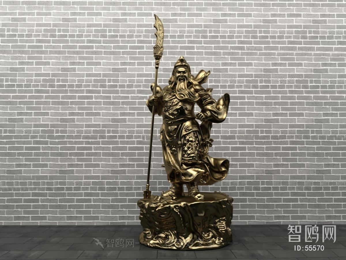 中式武圣关公雕塑