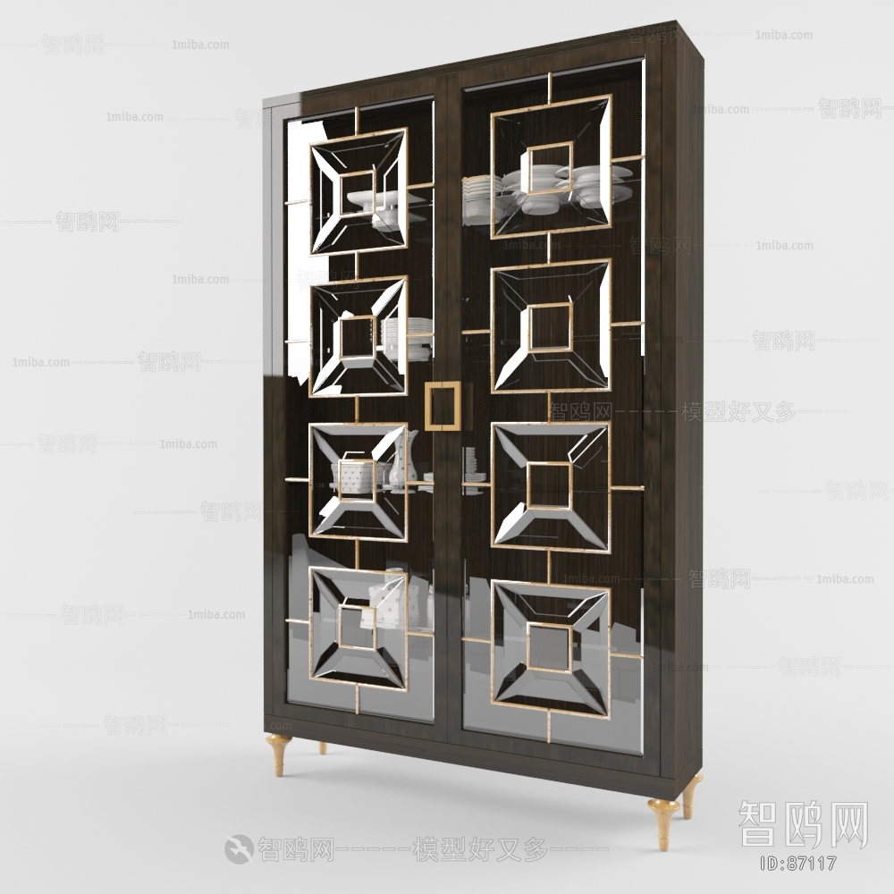 Simple European Style Wine Cabinet