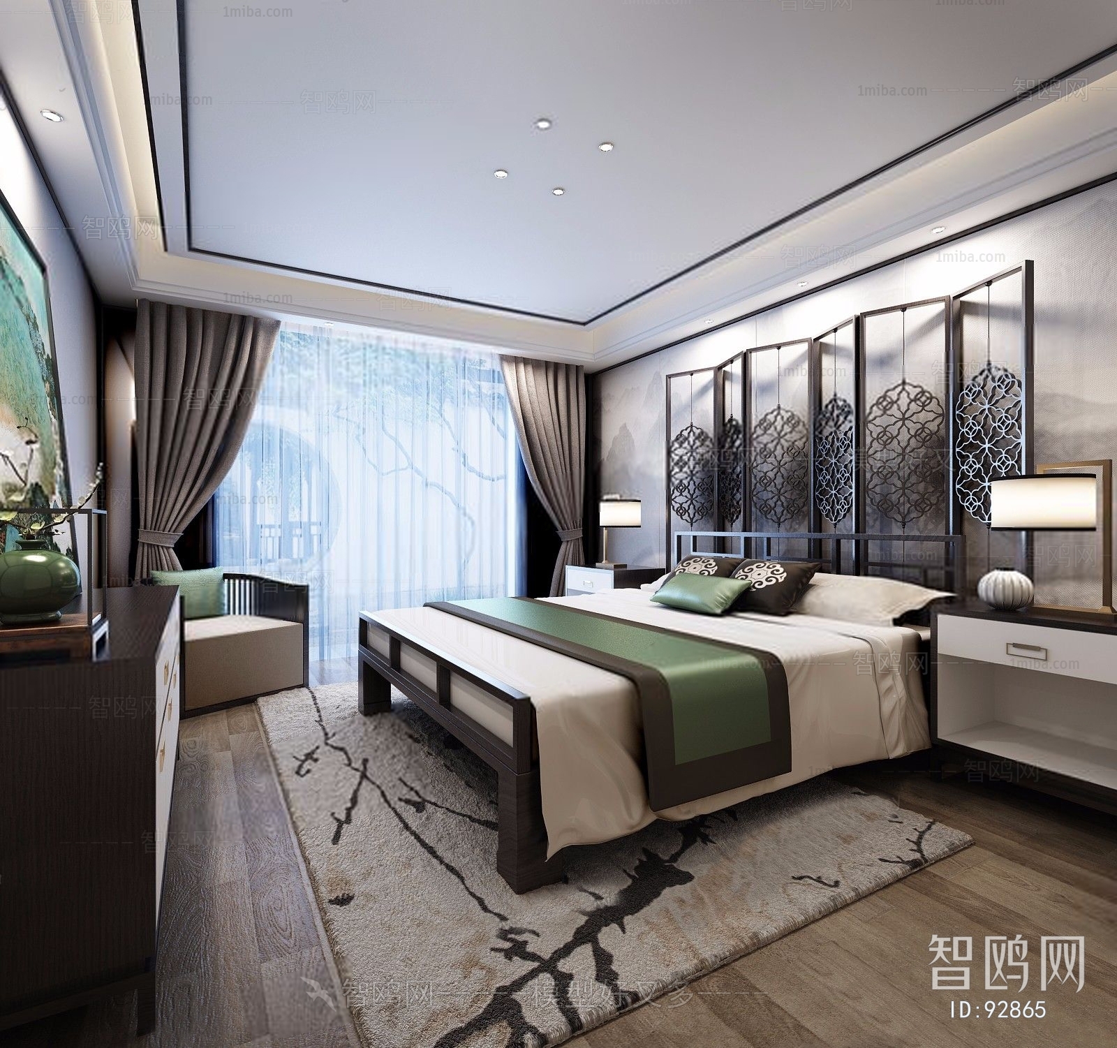 New Chinese Style Bedroom