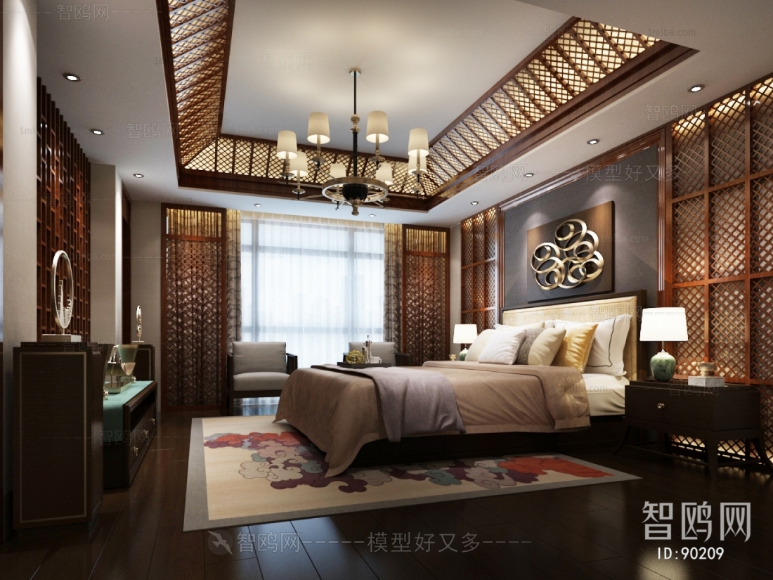 New Chinese Style Bedroom