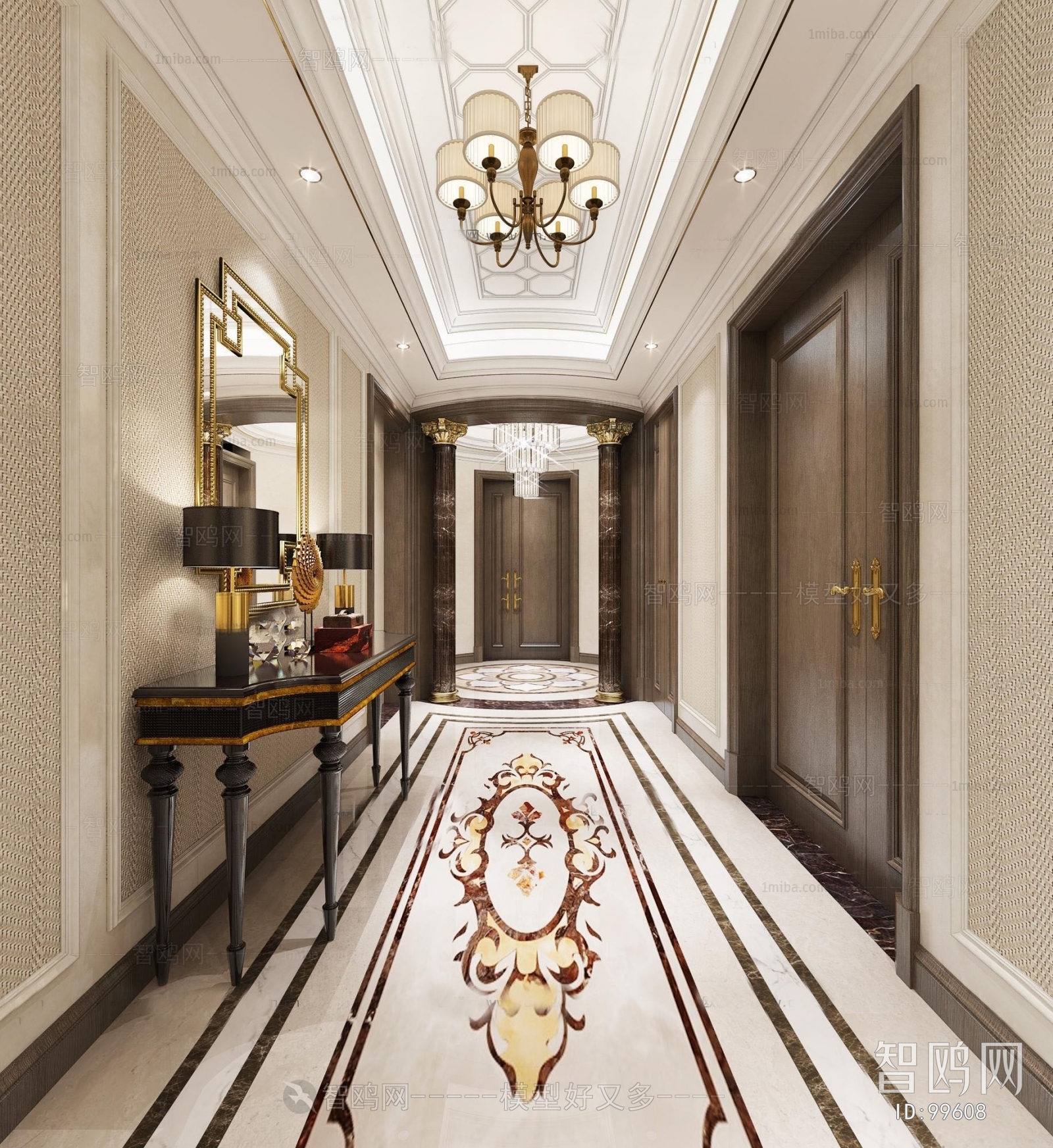 New Classical Style Hallway