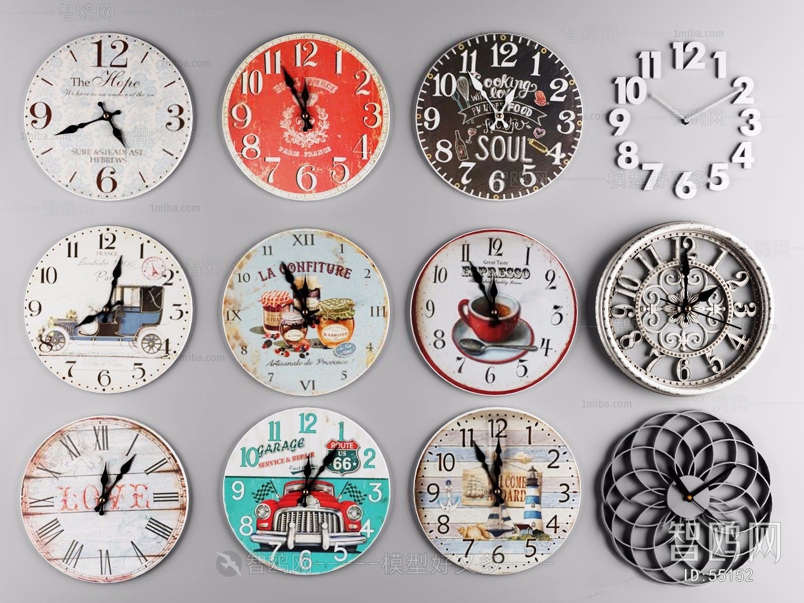 American Style Industrial Style Clocks And Watches
