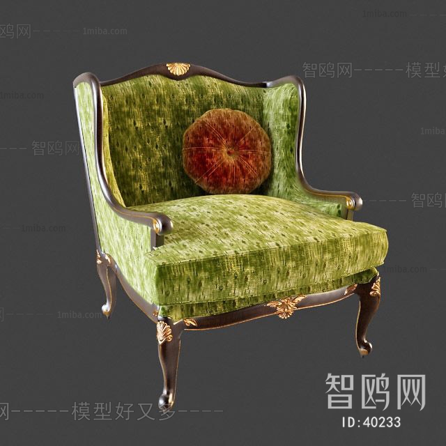European Style New Classical Style Single Chair