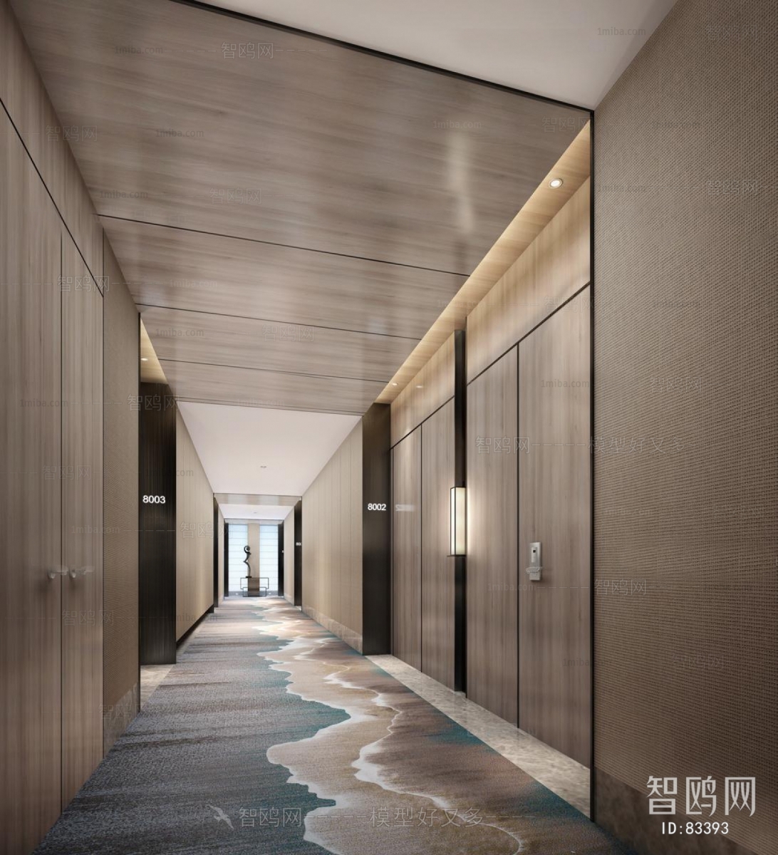 New Chinese Style Corridor Elevator Hall